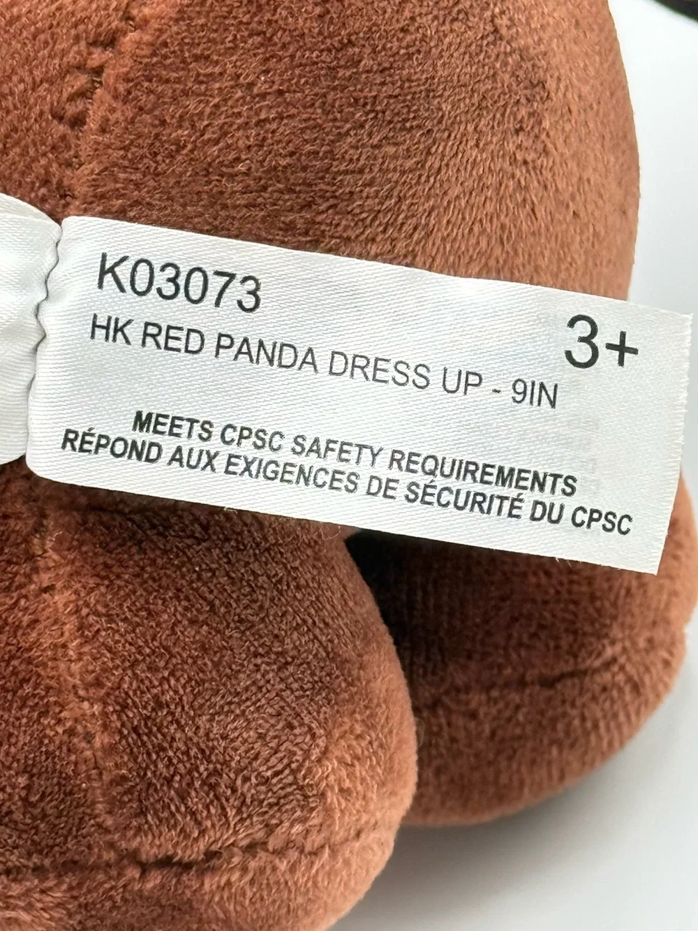 Hello Kitty Sanrio Red Panda Plush Fiesta 2025 Stuffed Animal Brown Red Bow